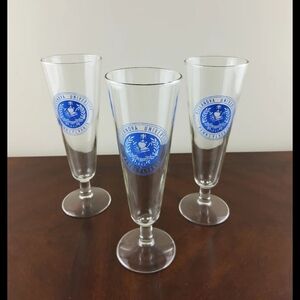 Three Villanova University Pilsner Glasses